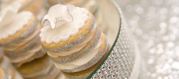 Silver and Sequins Wedding Dessert Table via Kara's Party Ideas KarasPartyIdeas.com Decor, printables, desserts, favors, etc! #silverwedding #weddingdesserttable (1)