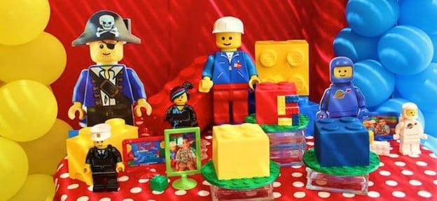 Lego themed birthday party via Kara's Party Ideas KarasPartyIdeas.com Cake, decor, invitation, food, tutorials, games, favors, and more! #legos #legoparty #thelegomovie (1)