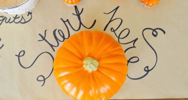 Halloween Pumpkin Carving Party via Kara's Party Ideas KarasPartyIdeas.com #Grumpkin #KarasPartyIdeas