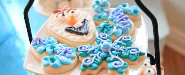 Frozen inspired birthday party via Kara's Party Ideas KarasPartyIdeas.com Cake, banners, favors, desserts, and more! #frozen #frozenparty #frozenbirthdayparty (1)