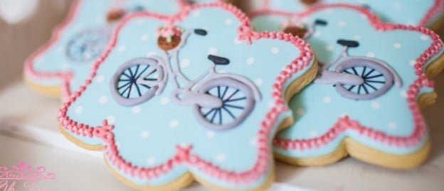 Shabby Chic Bicycle Baby Shower via Kara's Party Ideas KarasPartyIdeas.com Cake, banners, desserts, favors, and more! #shabbychicparty #bicycleparty #shabbychicpartyideas #shabbychicbabyshower #girlbabyshower (2)