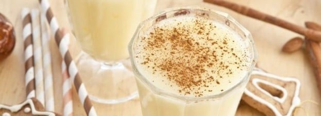 Coconut cinnamon eggnog via Kara's Party Ideas KarasPartyIdeas.com The best Christmas Eggnog recipe!