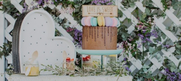 Love Is Sweet Wedding Dessert Table via Kara's Party Ideas KarasPartyIdeas.com Cake, decor. supplies, desserts, favors, and more! #weddingdesserttable #loveissweet #gardenparty (1)