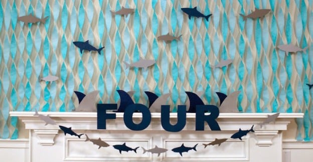 JAWsome Shark Themed Birthday Party via Kara's Party Ideas KarasPartyIdeas Party supplies, cake, decor, printables, cupcakes, and more! #sharkparty #sharkcake #partyplanning #boypartyideas #sharkbirthdayparty (4)