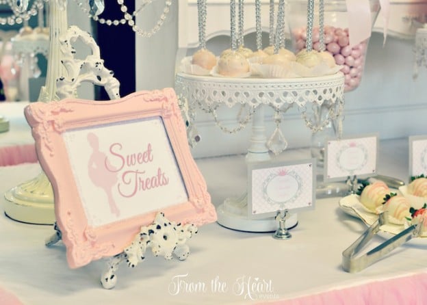 Tutus & Ties 4th Birthday Party via Kara's Party Ideas KarasPartyIdeas.com Cake, desserts, party supplies, printables, favors and more! #tutusandties #ballerinaparty #balletparty #balletpartyideas (40)
