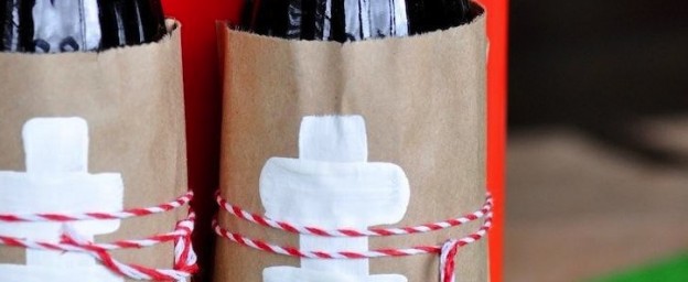 DIY Brown Paper Bag Wrapped Football Drinks via Kara's Party Ideas | KarasPartyIdeas.com | Kara Allen for Coca Cola #HomeBowlHero #HomeBowlHeroContest_-2