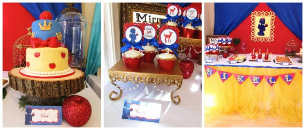 Snow White Themed Birthday Party via Kara's Party Ideas KarasPartyIdeas.com Cake, decor, printables, cupcakes, favors, giveaways and more! #snowwhite #snowwhiteparty #snowwhiteandthesevendwarfs #poisonedapple #snowwhitepartyideas #snowwhitebirthday #snowwhitecake (2)