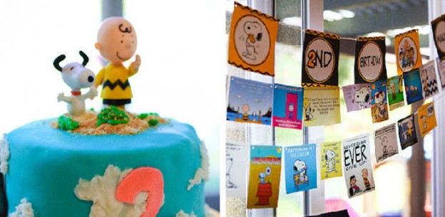Chic Charlie Brown + Snoopy Themed Birthday Party via Kara's Party Ideas KarasPartyIdeas.com Party supplies, cake, tutorials, giveaways and more! #charliebrown #snoopy #charliebrownparty #peanuts #karaspartyideas #partyplanning #genderneutralparty