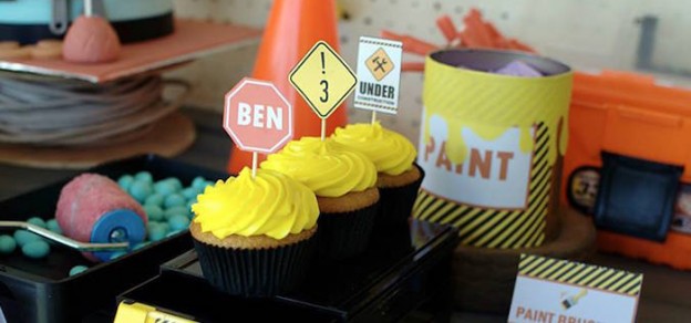 Construction themed birthday party via Kara's Party Ideas KarasPartyIdeas.com The Place for All Things Party! #construction #constructionparty #underconstruction #constructioncakeideas #constructionpartydecor (1)