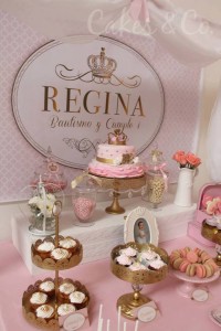 Kara's Party Ideas Pink & Gold Princess 1st Birthday Party | Kara's ...