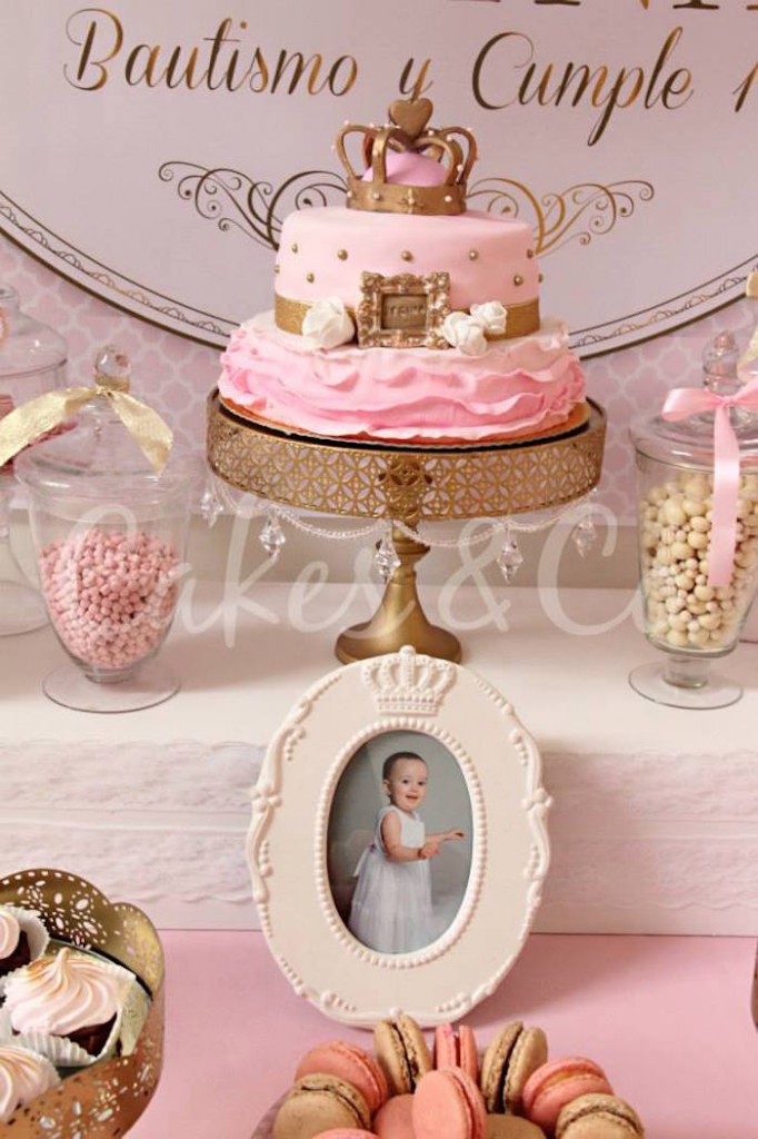 Kara's Party Ideas Pink & Gold Princess 1st Birthday Party | Kara's ...