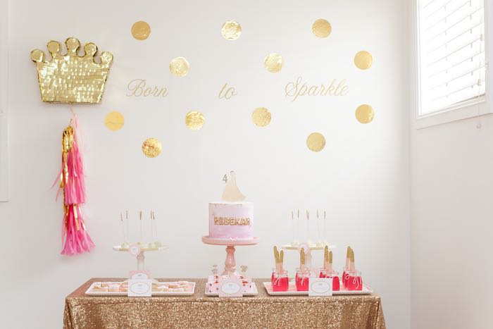 Kara's Party Ideas Pink & Gold Princess Birthday Party | Kara's Party Ideas