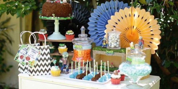 Plants vs. Zombies Themed Birthday Party via Kara's Party Ideas KarasPartyIdeas.com The Place for All Things Party! #plantsvszombies #plantsvszombiesparty #partyplanning (2)