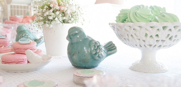 Bird themed Baptism Party via Kara's Party Ideas KarasPartyIdeas.com #birdbaptismparty (1)