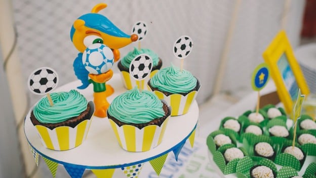Brazil World Cup Soccer themed birthday party via Kara's Party Ideas KarasPartyIdeas.com #worldcupsoccerparty (1)