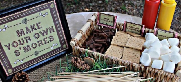 Camping themed birthday party via Kara's Party Ideas KarasPartyIdeas.com The Place for All Things Party! #campingparty (1)