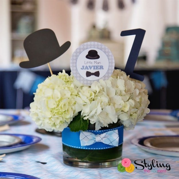 Kara's Party Ideas Little Man Themed Birthday Party | Kara's Party Ideas