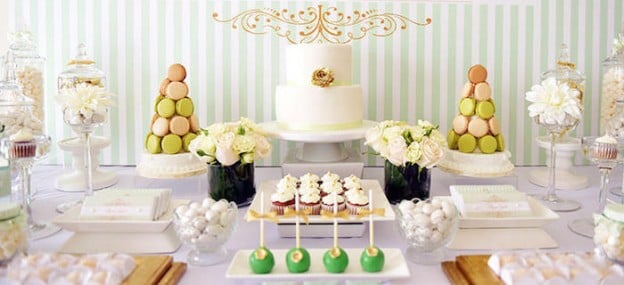 Mint Green + Gold Baby Shower via Kara's Party Ideas KarasPartyIdeas.com #mintandgoldbabyshower (2)