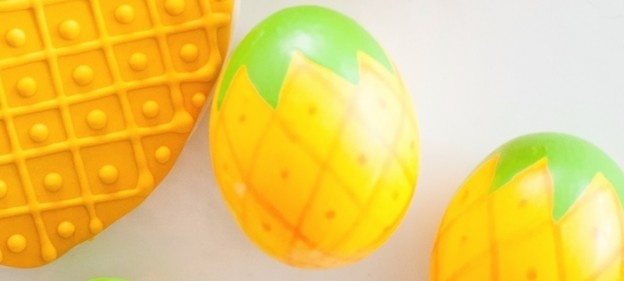 Painted pineapple easter eggs via Kara's Party Ideas | KarasPartyIdeas.com | Kara Allen