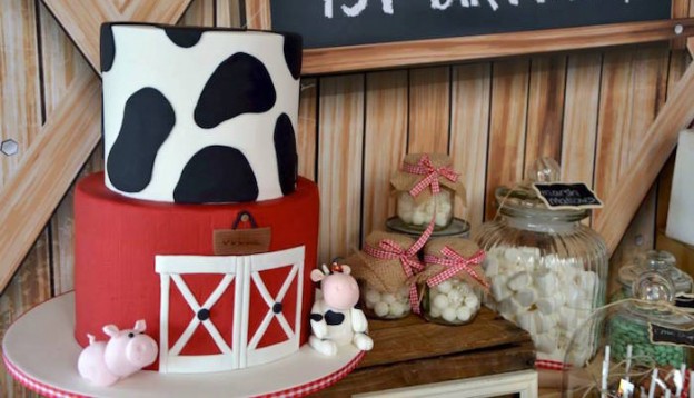 Rustic Barnyard 1st Birthday Party via Kara's Party Ideas! The Place for All Things Party! KarasPartyIdeas.com #barnyardparty (2)