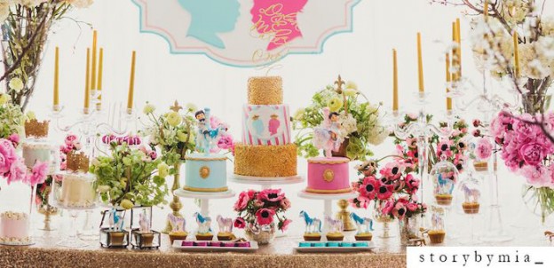 Royal Silhouette Prince + Princess themed birthday party via Kara's Party Ideas | KarasPartyIdeas.com (1)