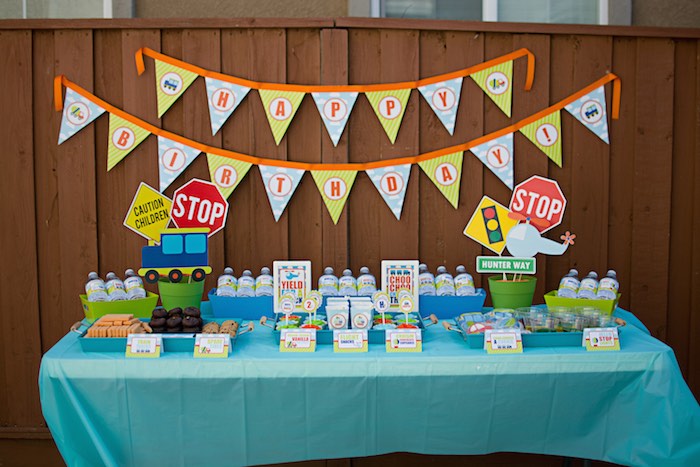Kara's Party Ideas Transportation Themed Birthday Party | Kara's Party ...