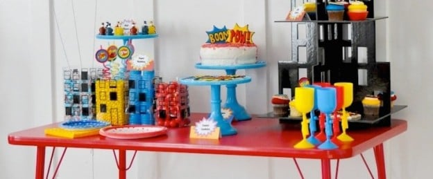 Modern Superhero themed birthday party by Kara Allen | Kara's Party Ideas | KarasPartyIdeas.com-27