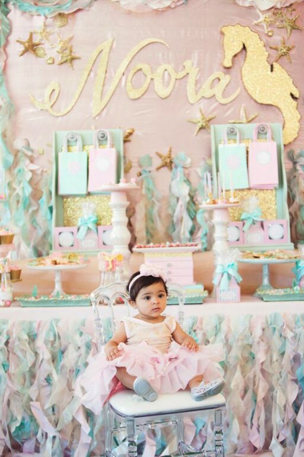 Kara's Party Ideas Mermaid Under The Sea 1st Birthday Party | Kara's ...