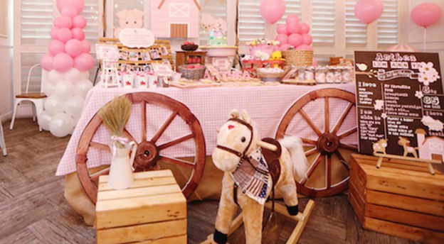 Pink Barnyard Birthday Party via Kara's Party Ideas | Party ideas, supplies, tutorials, recipes, games, favors and more! KarasPartyIdeas.com (2)
