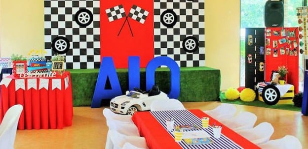 Race Car themed birthday party via Kara's Party Ideas | KarasPartyIdeas.com (1)