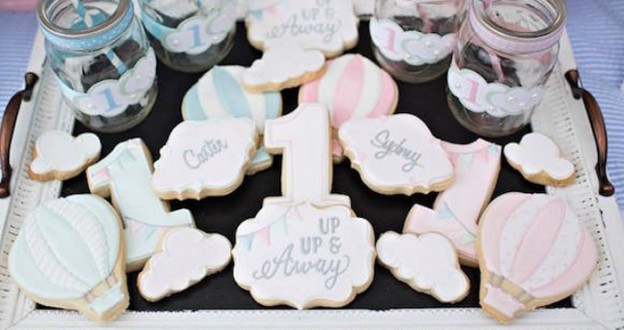Up Up & Away + Hot Air Balloon 1st Birthday Party via Kara's Party Ideas | KarasPartyIdeas.com (6)