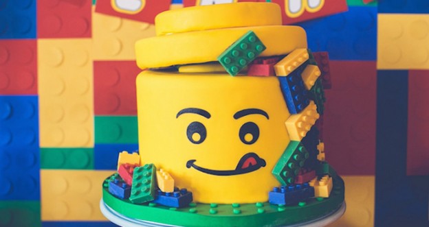 Lego Cake from a Lego Birthday Party via Kara's Party Ideas KarasPartyIdeas.com (1)