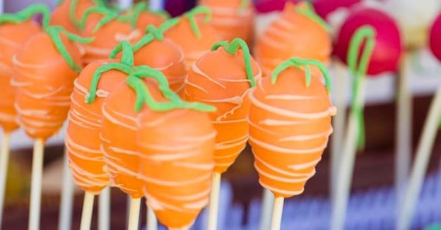 Carrot Cake Pops from a Peter Rabbit 1st Birthday Party via Kara's Party Ideas | KarasPartyIdeas.com (2)