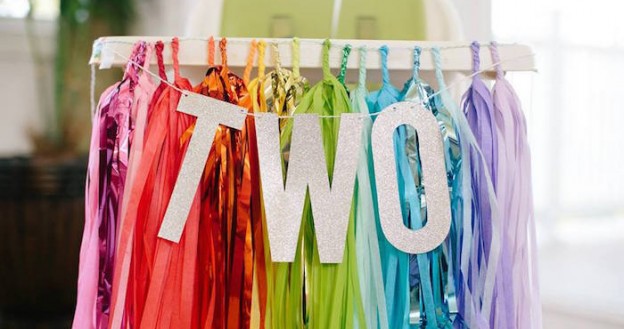High Chair Banner from a Rainbows + Balloons + Confetti Birthday Party via Kara's Party Ideas | KarasPartyIdeas.com (2)