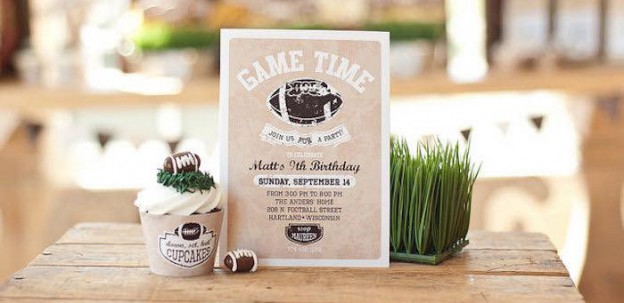 Invitation from a Vintage Football Party via Kara's Party Ideas KarasPartyIdeas.com (1)
