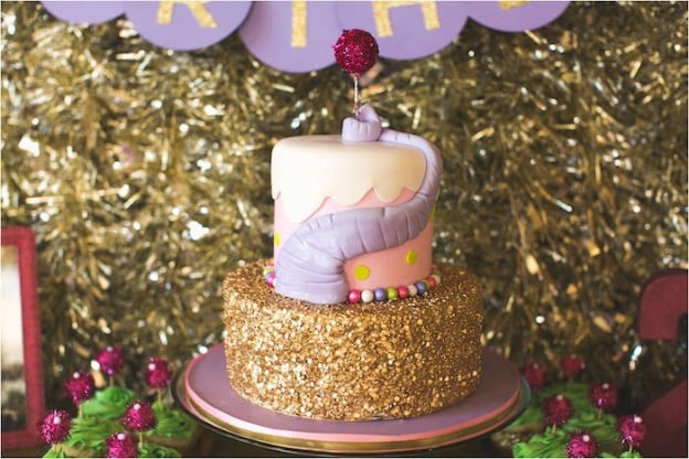 Cake Lavender and Gold Horton Hears a Who Elephant Birthday Party via KarasPartyIdeas.com #horton #elephant #drseuss #lavenderandgold