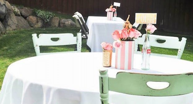 Guest Table from a Circus + Carnival Baby Shower via Kara's Party Ideas! KarasPartyIdeas.com (3)