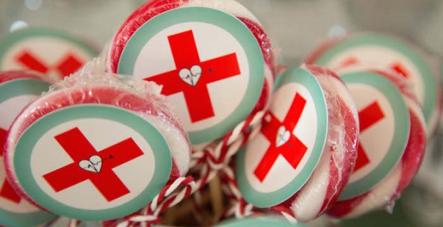 Lollipops from a Doctor Themed Birthday Party via Kara's Party Ideas | KarasPartyIdeas.com (4)