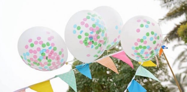 Balloons + Banner from a Girly Turtle Birthday Party via Kara's Party Ideas | KarasPartyIdeas.com (1)