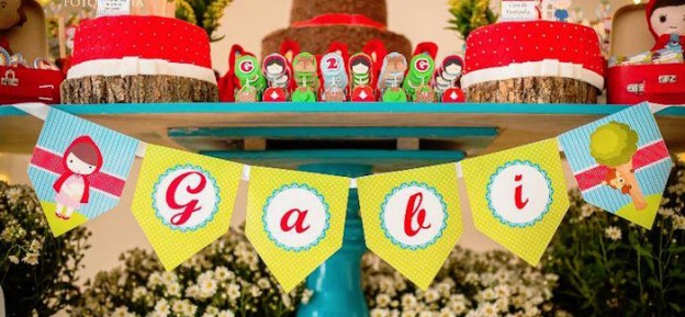 Banner from a Little Red Riding Hood Birthday Party via Kara's Party Ideas! KarasPartyIdeas.com (1)