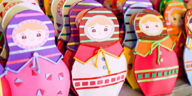 Matryoshka Doll Favor Pouches from a Matryoshka Doll Birthday Party via Kara's Party Ideas | KarasPartyIdeas.com (2)