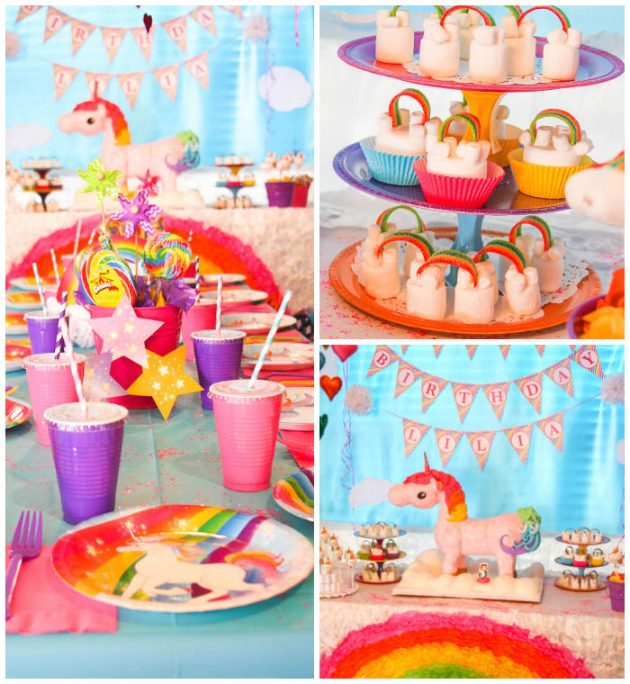 Kara's Party Ideas Rainbow Unicorn Birthday Party | Kara's Party Ideas