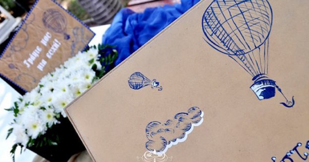 Decor from a Rustic Hot Air Balloon Baptism + Christening Party via Kara's Party Ideas KarasPartyIdeas.com (2)