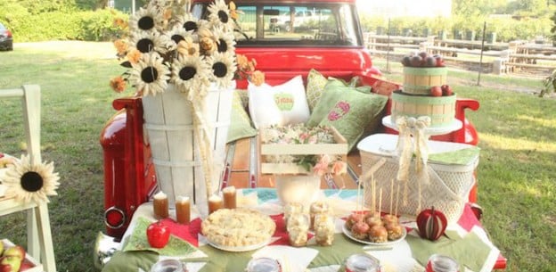 Tailgate Picnic from a Tailgate Apple Picnic + Tailgating Party via Kara's Party Ideas | KarasPartyIdeas.com (1)