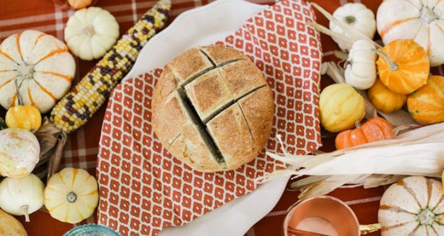 Bread + Pumpkins from a Fall Friends Ladies Luncheon via Kara's Party Ideas KarasPartyIdeas.com (1)