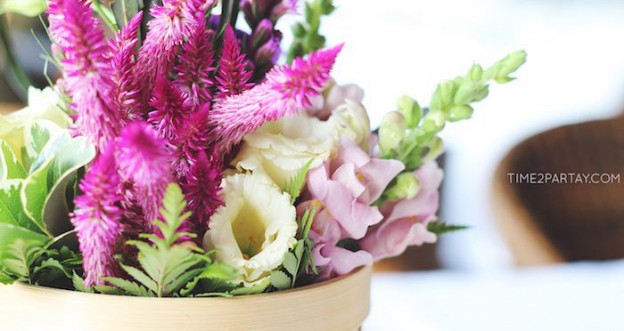 Florals from a Sweet & Simple Birthday Dinner Table via Kara's Party Ideas | KarasPartyIdeas.com (1)