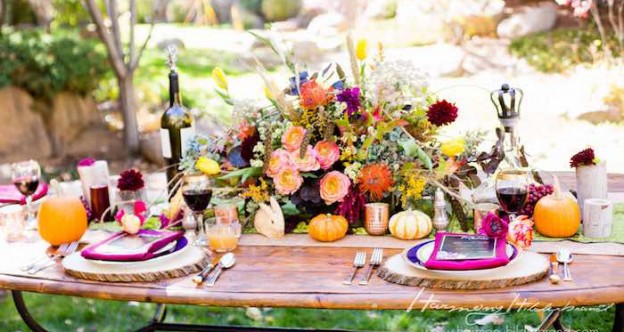 Dining Tablescape from a Whimsical + Rustic Fall Party via Kara's Party Ideas | KarasPartyIdeas.com (1)