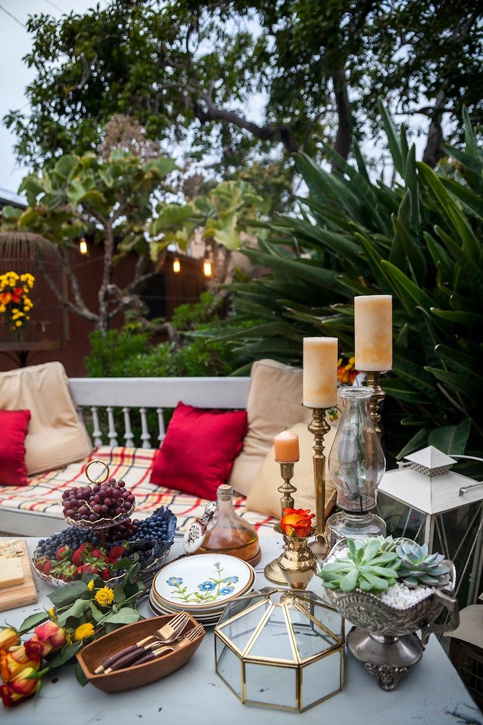 Kara s Party Ideas Backyard Vintage Girls Night Soiree Kara s Party Ideas