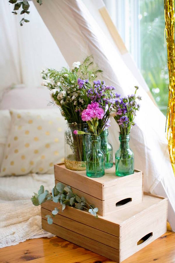 Kara's Party Ideas Oh Baby! Boho Chic Baby Shower | Kara's Party Ideas