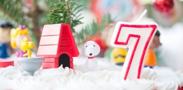 Cake Toppers from a Charlie Brown Christmas + Snoopy Inspired Birthday Party via Kara's Party Ideas KarasParty Ideas.com (1)